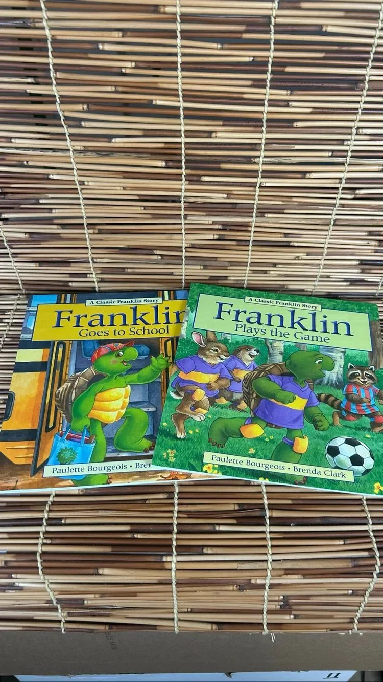 Franklin Paperback Book Set of 2 Bourgeois and Clark Goes to School and Plays Ga